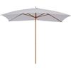 EasyComfort Ombrellone m da Giardino 2x3 in Legno Laccato con Copertura Rimovibile, Bianco