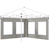 EasyComfort Set 2 Pareti per Gazebo 3x6m e 3x3 m in Tessuto Oxford con Finestre e Cerniere, 295x195cm, Grigio
