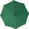 EasyComfort Telo di Ricambio per Ombrellone da 3 m a 8 Stecche, Poliestere Anti UV 50+, Verde
