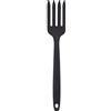 Luxshiny Forchettone Da Cucina in Silicone Nero, Utensile Ergonomico Per Spaghetti, Pasta E Noodle, Facile Da Pulire, Antiaderente, Ideale Per Cucina E Tavola