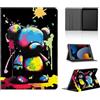 Yimctoie Tablet Cover per iPad 10,2 2021/2020/2019 Modello 9/8/7 Generazione, Carino Anime Modello Cover con Funzione Pelle PU Holder Flip con Ultra Sottile Antiurto Regolabile Protezione Case, Bear