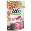 Life Cat Natural Soup Tonno e Gamberetti in Brodo con Frutti di Mare - Bustina Da 60 Gr