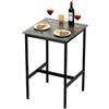 VEVOR Tavolo da Bar, Tavola da bistro, con Struttura in Metallo, Tavolo da Cucina Stretto e Lungo, Tavolo da pranzo, 610 x 610 x 914 mm, per Feste in Soggiorno Pranzo Caffè, Marrone e Nero