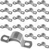 KAHOUI Fascette Metalliche, Staffa A U, Tubi Innocenti per Ponteggi, Fascette Stringitubo Acciaio Inox Ø25 mm, Morsetti Per Tubi - 20 Pezzi Per Confezione
