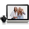 Bewinner Telecamera Senza Fili per Spioncino per Porta, Schermo LCD HD 4,3 Pollici 120 Grandangolare per Campanello Visivo Digitale, Visualizzatore per Spioncino per Porta