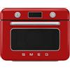 Smeg linea Anni '50 Smeg Forno combinato a vapore da appoggio COF01RDEU finitura rosso da 50 cm