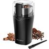 KIRAINAFLY Macina caffe' elettrico, Macina semi lino e chia per cucina 300W, camera rimovibile in acciaio inox, fino a 12 tazze, facile per fagioli di caffè, spezie, erbe aromatiche, semi di lino (grigio)
