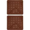 Fdit 2 pezzi 30 fori macaron stampo in silicone stampo antiaderente macaron pad forno forno teglia da forno stampi per dolci foglio