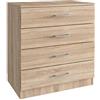 KITWOOD INDUSTRY FURNITURE CO. Kit Mobile CASSETTIERA 4 CASSETTI Cm 70X40X72H Rovere