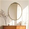Artloge Specchio da Parete Ingresso Bagno: Ovale 60x80,5cm Barocco Vintage Stile Specchio Bagno con Cornice Vintage Rose Specchio Decorativo Camera da Letto Salotto Entrata Soggiorno