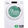 Candy Smart Lavatrice 9kg, Motore Inverter, carica frontale Classe A, 1400 giri, 16 Programmi, Cicli Rapidi, Partenza Ritardata, 60 x 52 x 85 cm, White - CS 149TXME-S