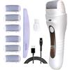 YONGYAO Pedicure Elettrico Piedi Talloni Screpolati Lima con 6 Rulli Sostituibili