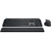 Logitech MX Keys S Combo - Tastiera e Mouse Wireless con Palm Rest, illuminazione personalizzabile, Scorrimento veloce, Bluetooth, USB C, Windows/Linux/Chrome/Mac, Disposizione Italiano QWERTY,Grigio