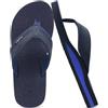 KuaiLu Infradito Uomo Estive Comode Pelle Ciabatte Infradito Supporto Arco Plantare Sandali Infradito Spiaggia Piscina Flip Flop Cuoio Mare Leggere Antiscivolo Gomma Suole Cachi Marrone 43