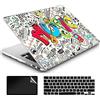 AMCJJ Custodia Rigida Compatibile con MacBook Air 13 Pollici 2022 2021 2020 Release M1 A2337/A2179,Plastica Case Cover & EU Tastiera Cover & Screen Protecto,Creatività Musica 1