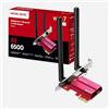 Mercusys TP-Link MA37BE PCIe Adattatore BE6500Mbps Wi-Fi 7 Bluetooth 5.4, WPA3, MU-MIMO, OFDMA, Scheda WiFi PC Fisso, Velocità Tri-Band, Copertura più Ampia, Supporta Windows 11