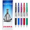 Zebra Pen Sarasa, Penna gel a clip a righe, retrattile, pennino medio da 0,7 mm, a prova di sbavature, inchiostro ad asciugatura rapida, con impugnatura comoda e clip, resistente all'acqua, confezione