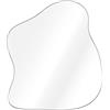 Navaris Specchio da Parete Decorativo - Specchio Bagno da Muro 37,5 x 32 cm - Specchietto Pensile Design Moderno Ondulato - Vetro Spesso 4 mm - Senza Cornice
