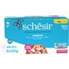 Schesir Complete Nutrition Filetti in brodo 6 x 50 g Umido per gatto - Tonnetto