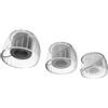 MOONDROP Cuscinetti a molla in silicone per ugelli di diametro da 4,8 mm a 6,4 mm, guida d'onda acustica + doppia struttura di supporto in silicone, 3 paia (S-3 paia)
