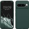 kwmobile Cover per Google Pixel 8 Pro Custodia - Back Case per Smartphone in Silicone TPU - Protezione Gommata - verde blu