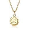 Elli - Collana per donna con ciondolo Karma OM, argento 925 placcato oro, 40 cm - 0108251915_40