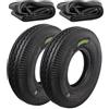 ECOVELO 2 Pneumatici 4.00-8 + Camere Pneumatici Rinforzati 6 PR Per Ruote Carrello Appendice Rimorchio Barca Rimorchietto