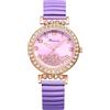 Oidea Orologio da donna con cinturino elasticizzato: orologio da polso da donna con quadrante in zirconia cubica e cinturino elastico, grande numero trasparente, facile da leggere, impermeabile,