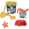 MONDO 28704 Dragonball Bucket, Set Mare Renew Toys con Secchiello, Paletta, Rastrello, Setaccio, Formina, Annaffiatoio Inclusi, Multicolore, 17 cm