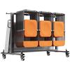 VEVOR Porta Sedie Pieghevole, Capacità 181 kg Carrello Porta Sedie Resistente per 42 Sedie o 12 Tavoli, Carrello Porta Sedie Multifunzione con Ruote in Gomma e Supporti, Grande Supporto per Sedie