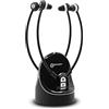 Geemarc CL7370 Opti Duo - Cuffie TV Amplificate con Connettore Ottico - Utilizzabili come Amplificatori di Ascolto che Amplificano il Suono Ambientale - Perdita di Udito Lieve o Grave - Versione IT