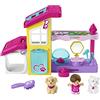 Fisher-Price Little People - Little People Barbie Centro Benessere dei Cuccioli Playset con musica e suoni, 2 piani e 4 pezzi, giocattolo per bambini 18+ mesi, HJW76