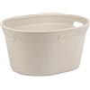 Tatay Baobab ECOHOME, Cesto portabiancheria con Coperchio, capacità 35 l, in Polipropilene, Senza BPA, in plastica Riciclata al 100%, Beige. Dimensioni: 41 x 33 x 50 cm