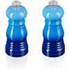 Le Creuset Set 2 Mini Macina Sale e Pepe, Plastica ABS, Rispettivamente 5 x 5 x 12.1 cm, Macina in Ceramica, Azure, 44900112200000