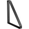 Amig - Staffa Triangolare Singola per Scaffali Industriali - 211 x 261 x 30 mm - Acciaio Nero Opaco - Supporto da Parete per Mensole - Design Funzionale e Resistente - Ideale per Scaffali da Parete