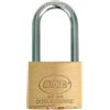 Amig - Lucchetto Sicurezza | Ottone e Arco Acciaio | 2 Chiavi Incluse | Resistente e Impermeabile | Ideale per Armadietti, Valigie, Zaini | Mattmessing, 50 mm, Ottone