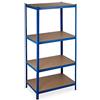 Relaxdays Scaffale in Metallo, Capacità fino a 1060 kg, 180x90x60 cm ca., Scaffalatura ad Alta Portata da 4 Ripiani, Blu