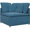 vidaXL Modulo Angolare Divano Modulare con Cuscini Blu 100 cm, Divano modulare, Divano angolare, componibile Moderno, Divano componibile