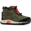 Columbia Firecamp Mid 2 WP, Scarponi da trekking alta Unisex - bambini e ragazzi, Nori/Red Quartz , 30 EU