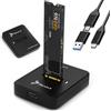 Reagle Adattatore M.2 NVMe & SATA SSD, USB-C 3.2 Gen 2, 10 Gbps, installazione senza attrezzi, supporto docking station per 2230/2242/2260/2280, Plug and Play