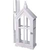Vacchetti Lanterna Legno Con Cassetto Bianco Rettangolare 25X14H60cm