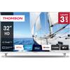 Thomson Smart TV 32 Pollici HD Ready Display LCD Sistema Android DVBT2/C/S2 Classe E Wi-Fi colore Bianco - 32HG2S14W