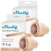 Shelly Outdoor Plug S Gen3 - Confezione doppia, presa intelligente Wi-Fi per esterni, IP44, certificato opaco, 12 A, 2500 W, illuminazione esterna, misurazione della potenza, automazione esterna