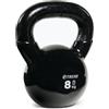 TREXO Kettlebell 8 kg in Ghisa con Rivestimento in Vinile per Fitness a Casa e Attrezzi Palestra Casa Manubrio Professionale Peso con Maniglia Nero VKB04