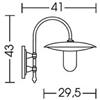 Moretti Luce S.n.c. Applique da Parete Down per Esterno Nero-argento 1xe27 Moretti