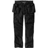 Carhartt Steel Cargo Multi-Pocket Pant, Capispalla Utility di Lavoro Uomo, Nero, 34W / 34L