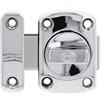 Amig - Bullone a lamella | 40 x 56 mm | ideale per porte di passaggio in legno | Cilindro rotante | Chiusura per bagno, camera da letto o ufficio | Chiusura di sicurezza | Zama argento lucido