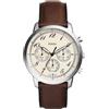 Fossil Orologio Neutra da uomo, movimento cronografo al quarzo con cinturino in pelle