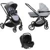Chicco Trio Best Friend Passeggino Trio 3in1 Sistema Modulare con Passeggino, Navicella Neonato e Seggiolino Auto Neonato 40-80 cm, con Chiusura Pieghevole e Compatta
