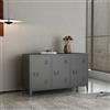 Dmora Credenza Mora, Buffet da Soggiorno, Madia da Salotto, Dispensa da Cucina, 120x40 h73 cm, Ardesia